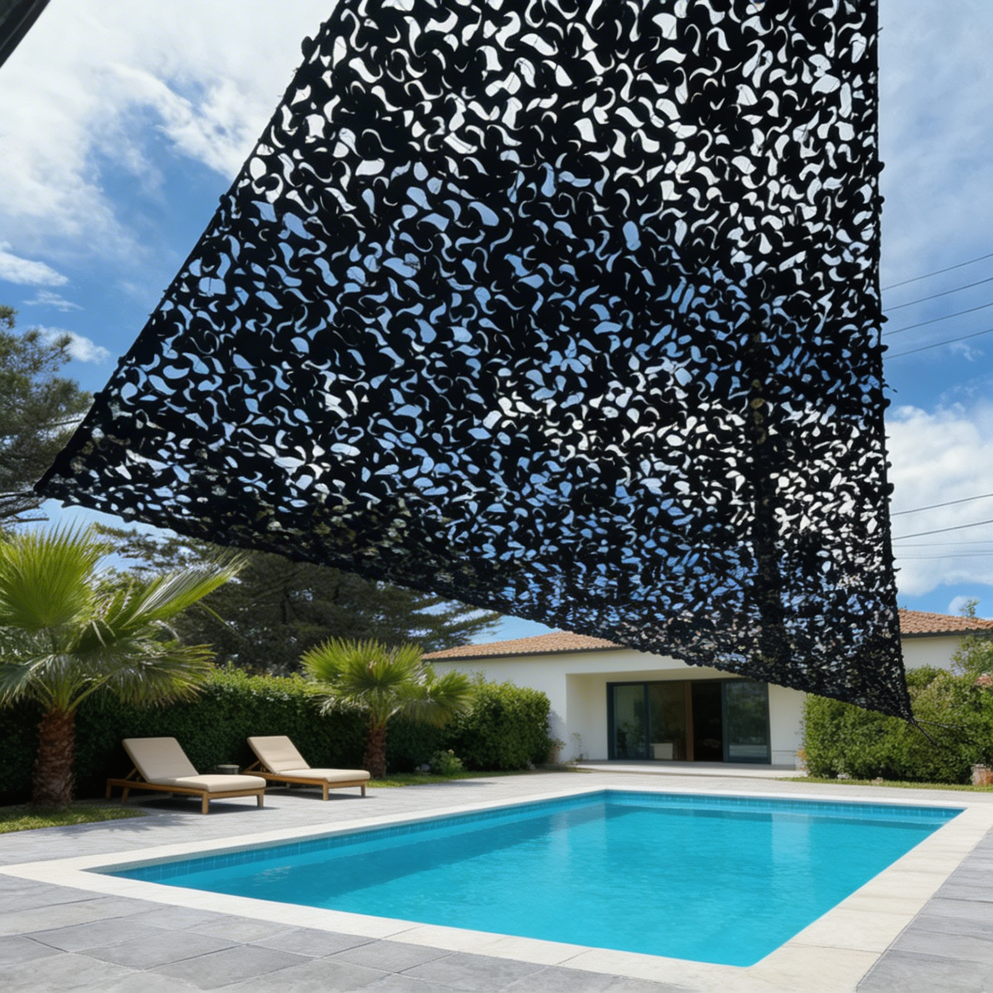 Filet de camouflage triangulaire noir