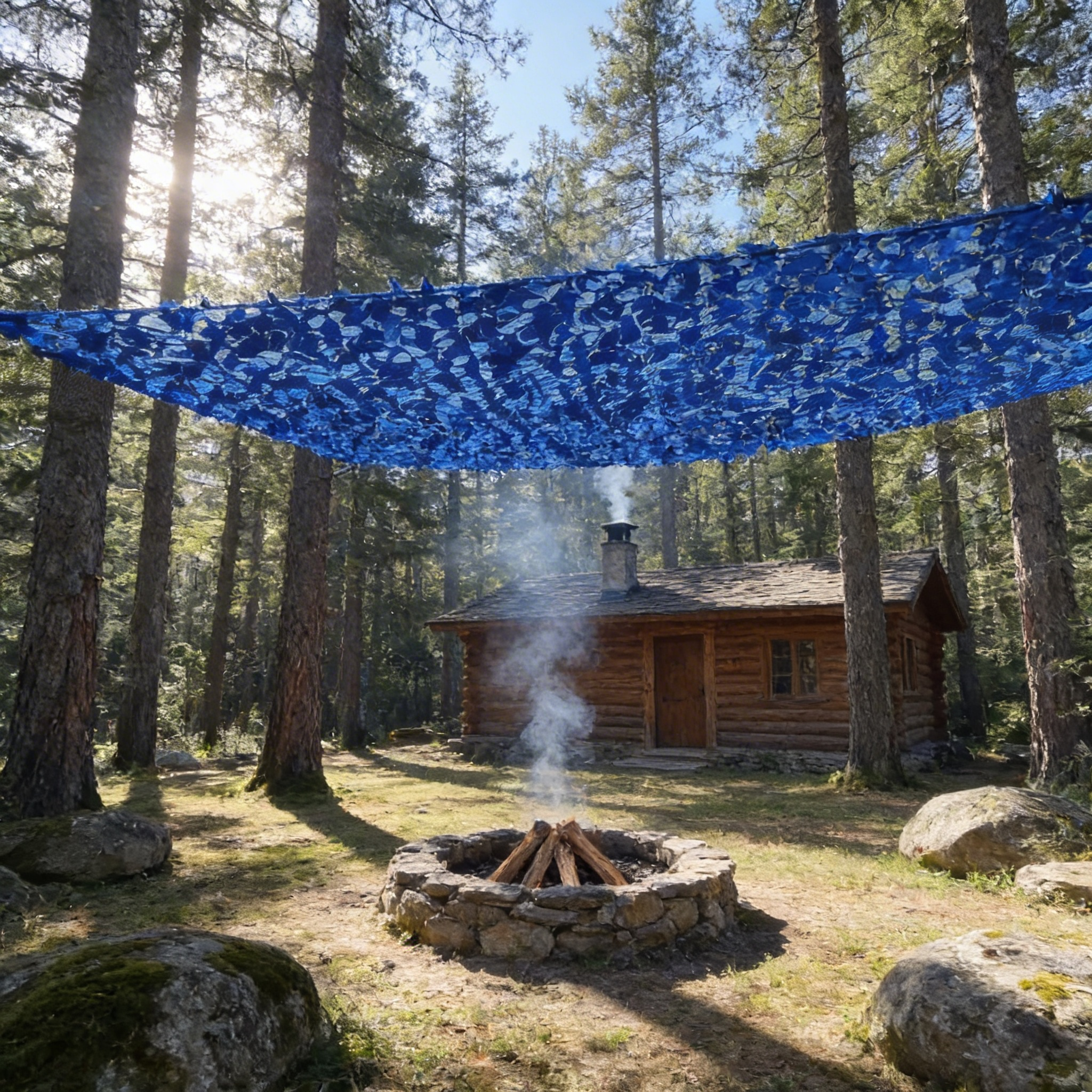 Filet de camouflage renforcé bleu