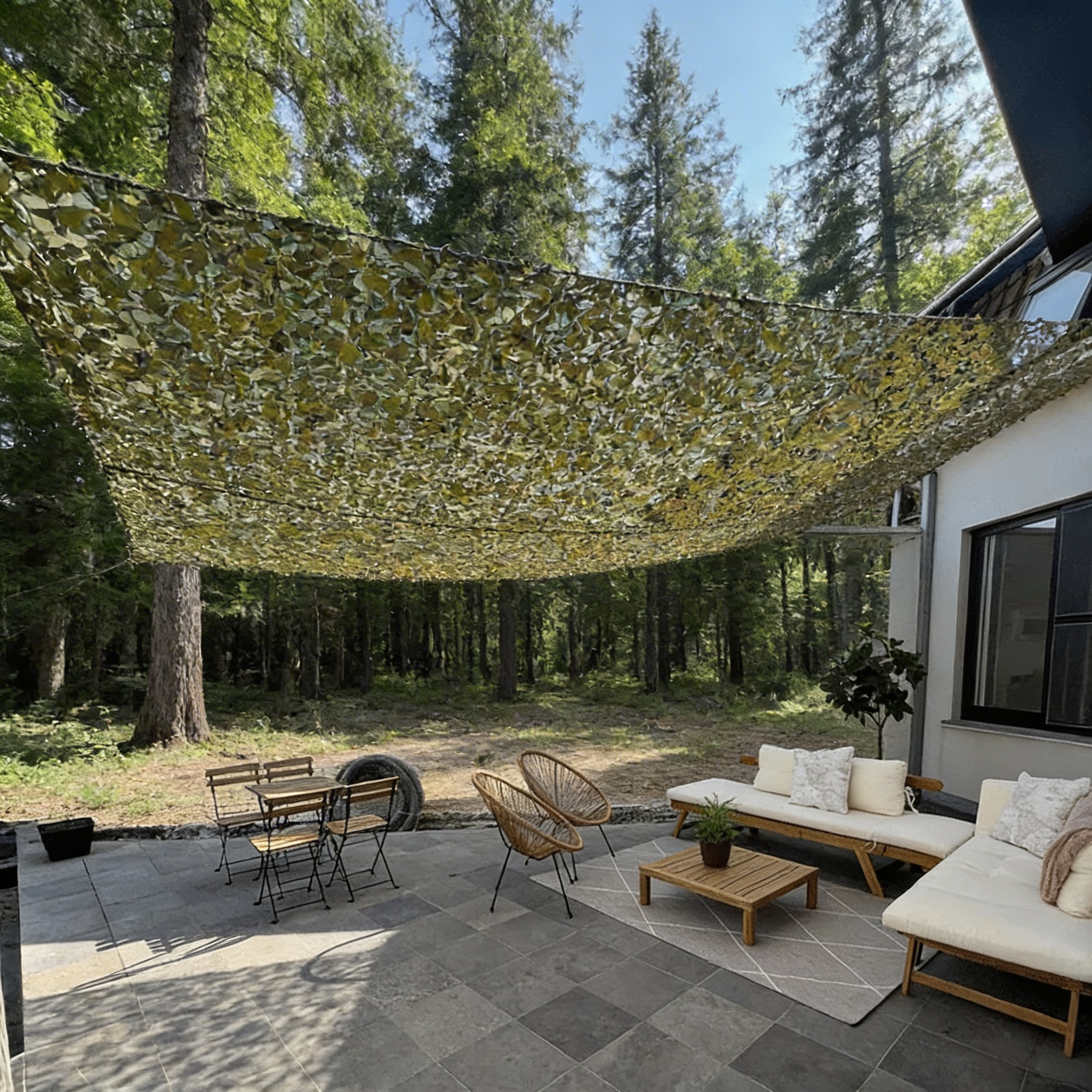 Filet de camouflage renforcé ignifugé