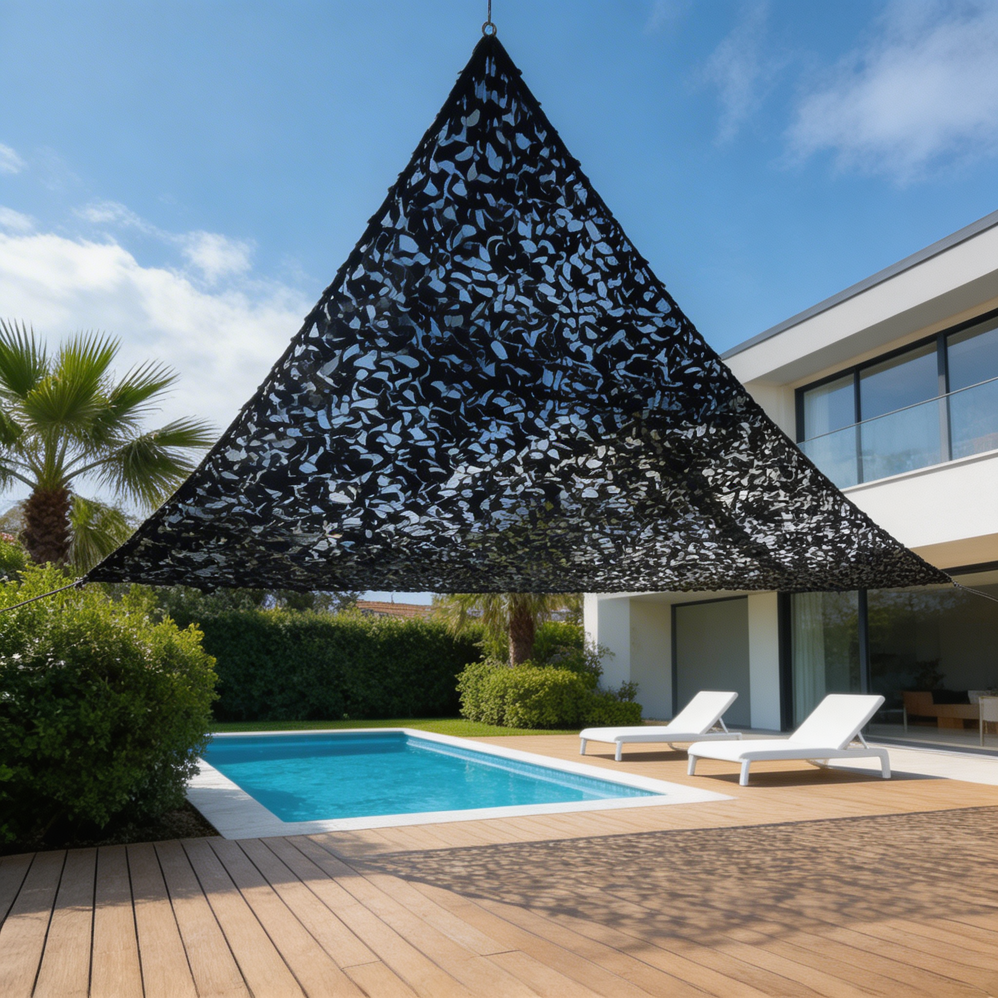 Filet de camouflage triangulaire noir